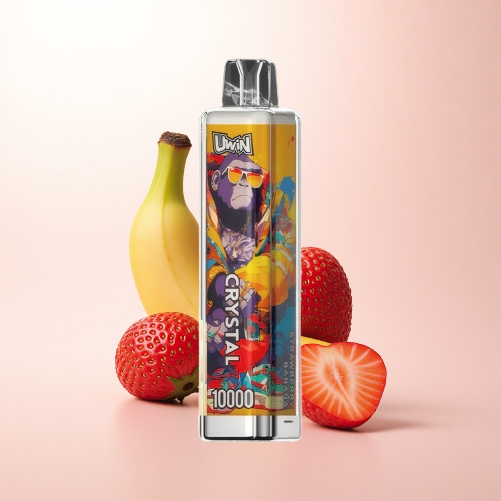 Uwin Crystal 10000 Puffs Strawberry Banana RGB 650mAh Type-C