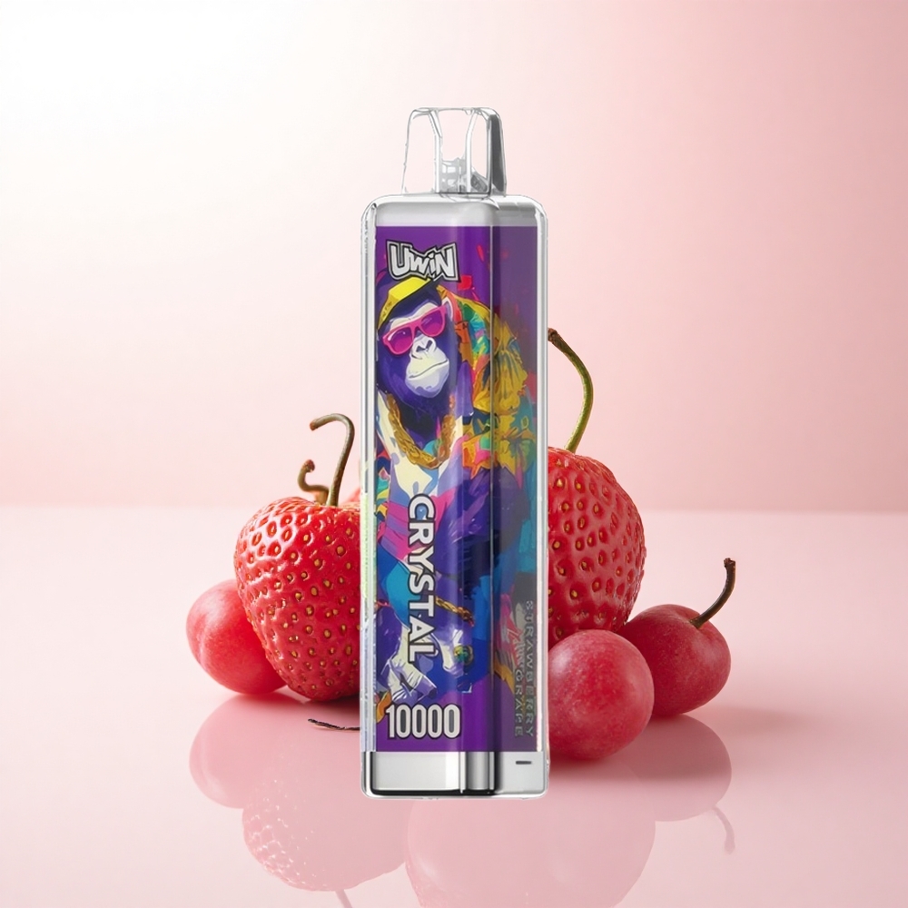 Uwin Crystal 10000 Puffs Strawberry Grape RGB 650mAh Rechargeable 18ml
