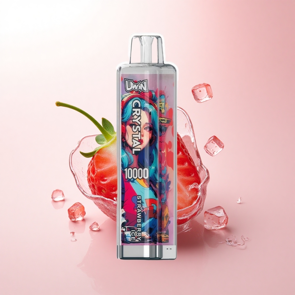 Uwin Crystal 10000 Puffs Strawberry Ice RGB 650mAh 18ml