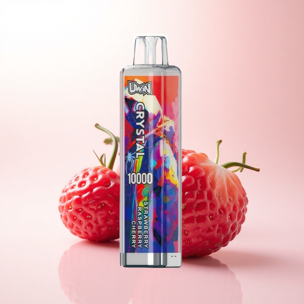Uwin Crystal 10000 Puffs Strawberry Raspberry Cherry Crystal RGB 650mAh 18ml 0.8 Ohm Mesh