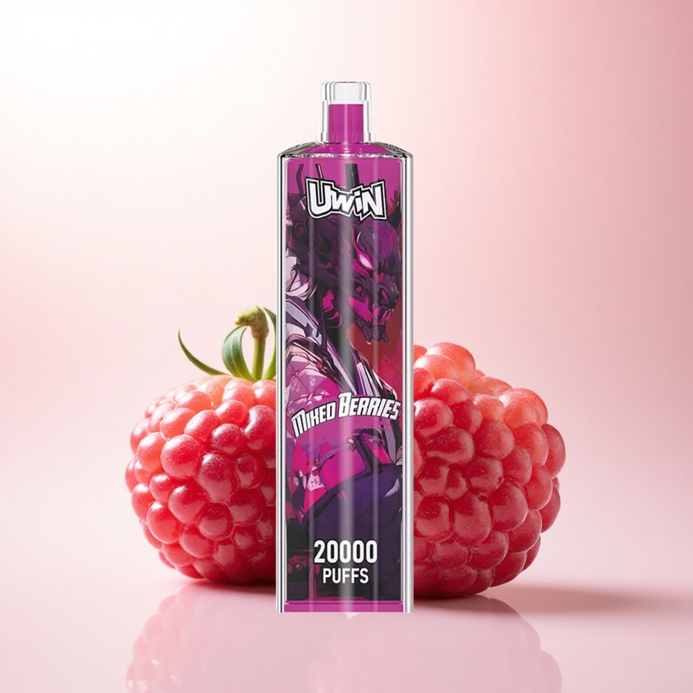 Uwin Shisha Hookah Crystal 20000 Puffs Mixed Berries Rechargeable Type-C Mesh Coil 650mAh