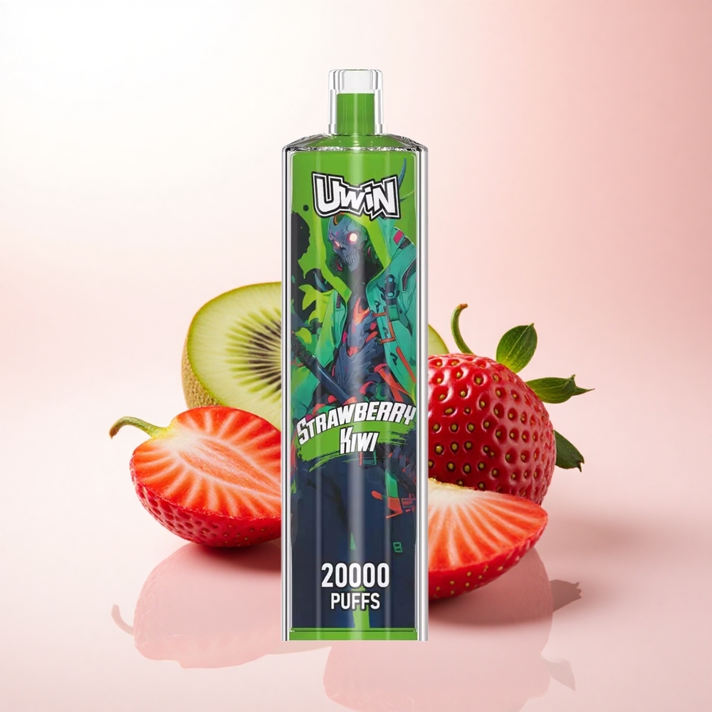 Uwin Shisha Hookah Crystal 20000 Puffs Strawberry Kiwi 0% Nicotine 650mAh Mesh Coil