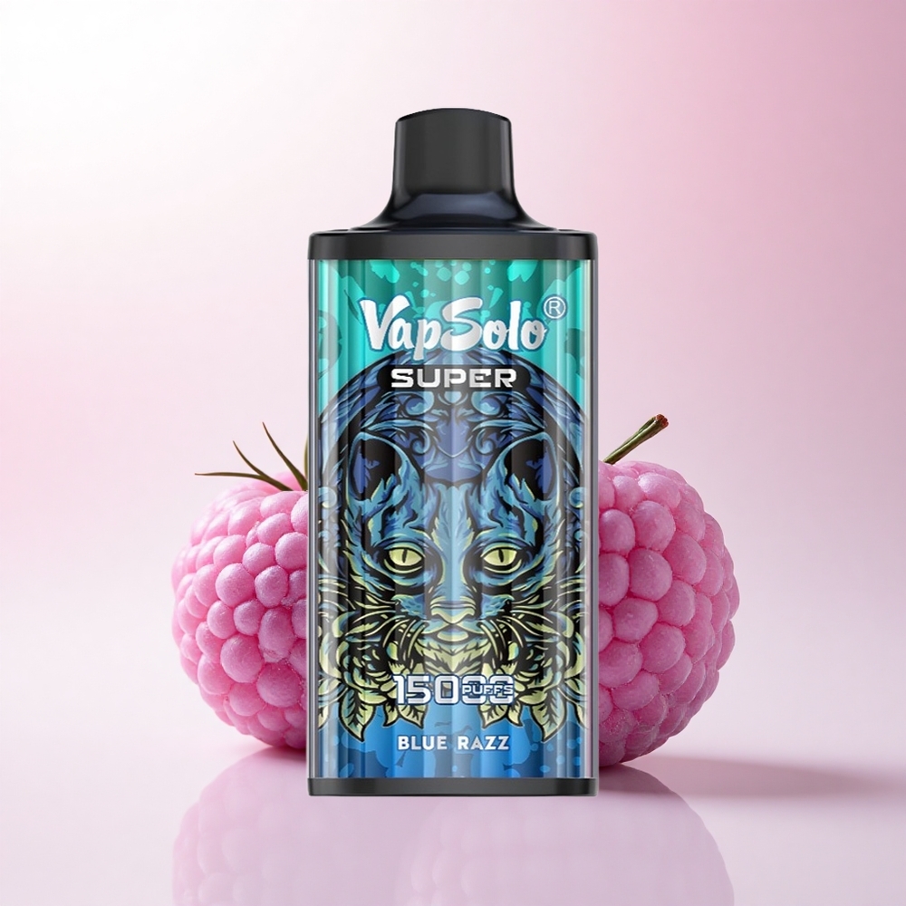 Vapsolo Super 15000 Puffs Blue Razz 850mAh Mesh Coil