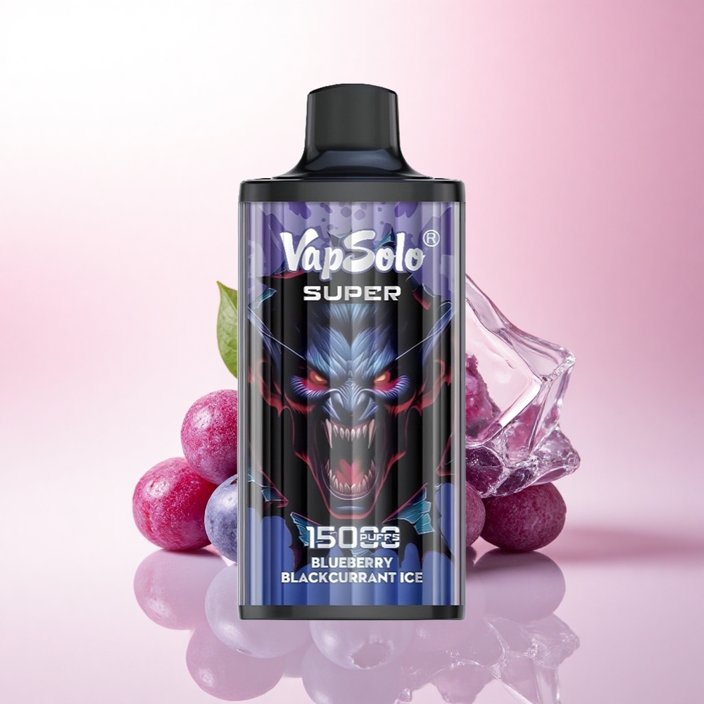Vapsolo Super 15000 Puffs Blueberry Blackcurrant Ice 40ml 850mAh Type-C
