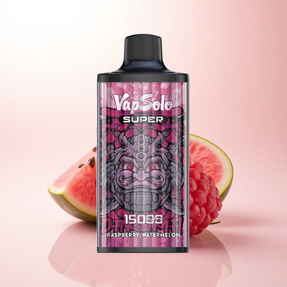 Vapsolo Super 15000 Puffs Raspberry Watermelon 40ml 850mAh Mesh Coil