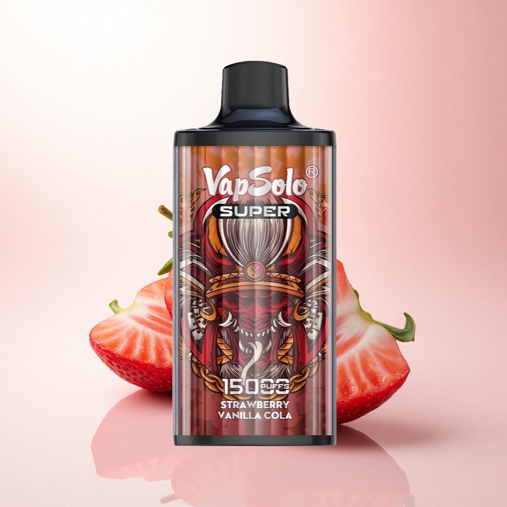 Vapsolo Super 15000 Puffs Strawberry Vanilla Cola 40ml 20mg Nicotine 850mAh