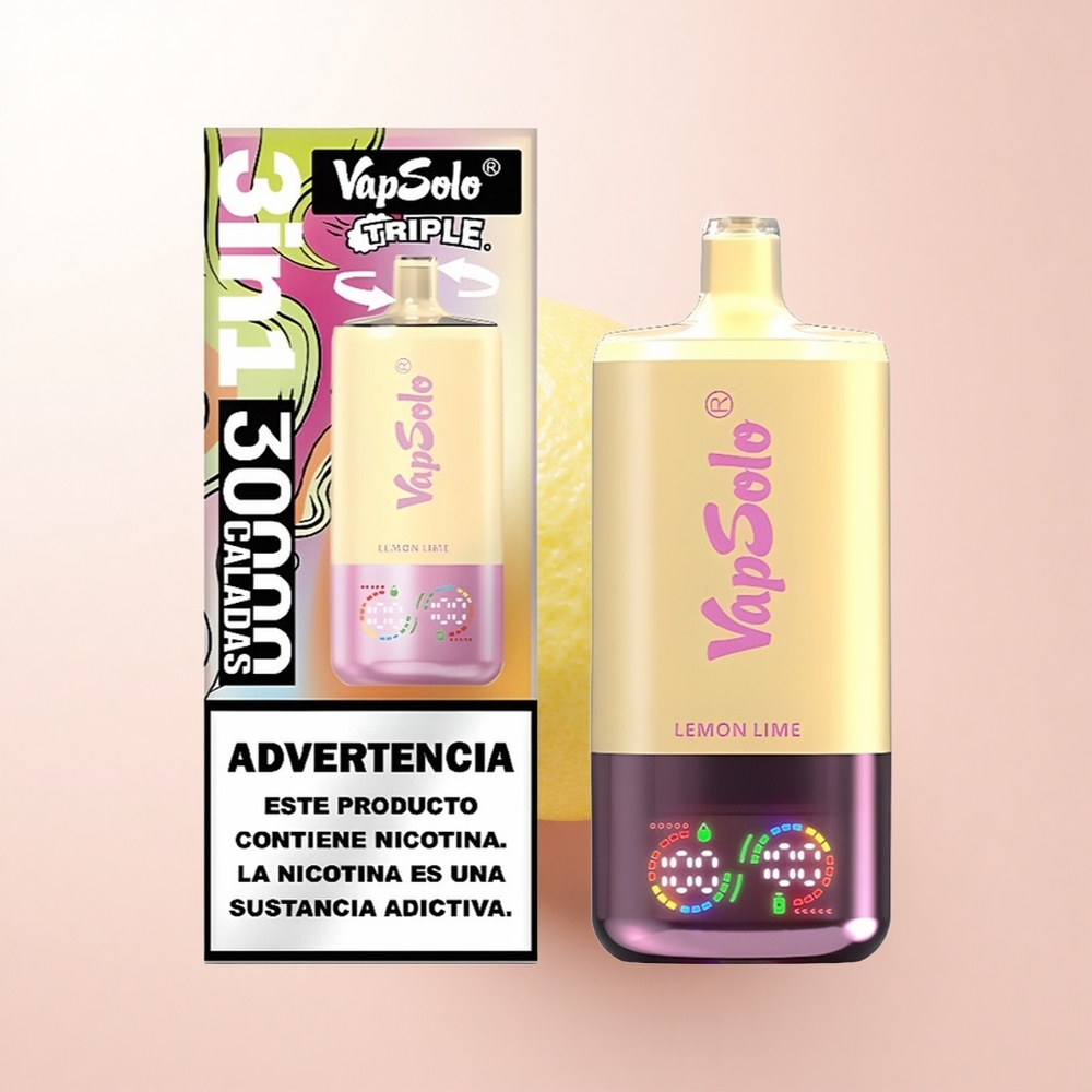 Vapsolo Triple 30000 Puffs Lime Twist 40ml 20mg Nicotine Type-C