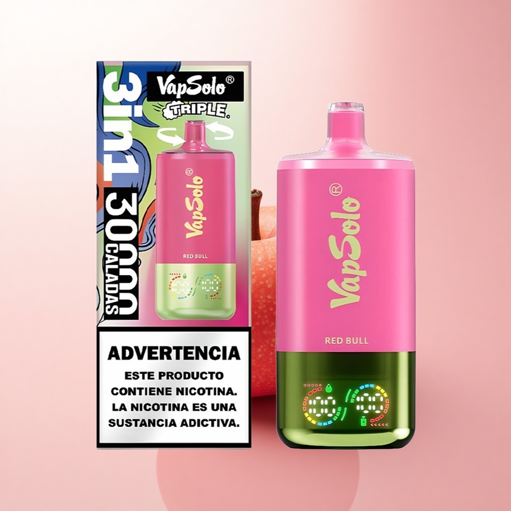 Vapsolo Triple 30000 Puffs Red Bull Triple 40ml 20mg Nicotine Type-C