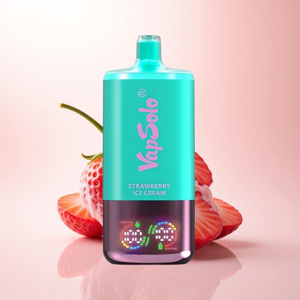 Vapsolo Triple 30000 Puffs Strawberry Ice Cream 40ml 50mg Nicotine Type-C