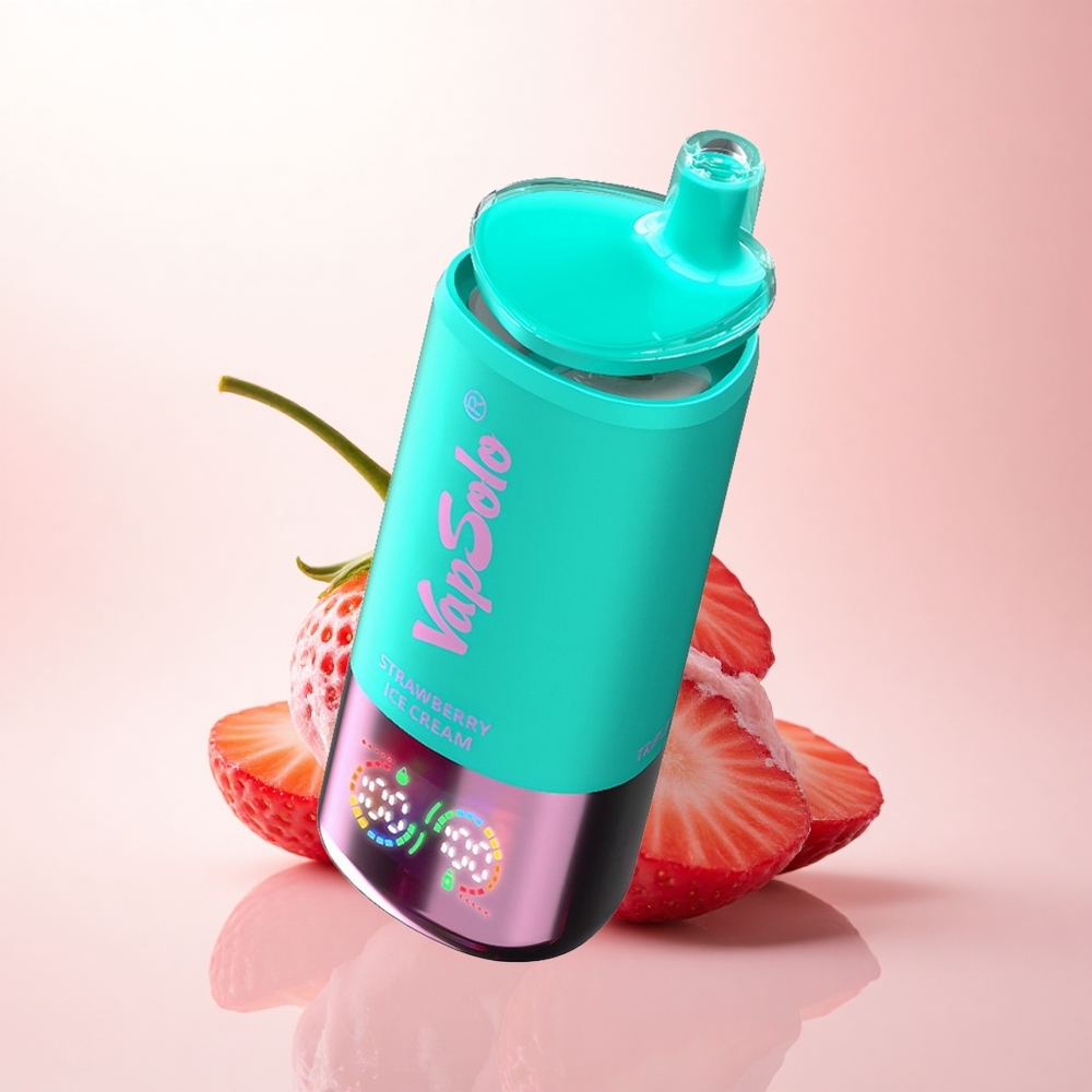 Vapsolo Triple 30000 Puffs Strawberry Ice Cream 40ml 50mg Nicotine Type-C