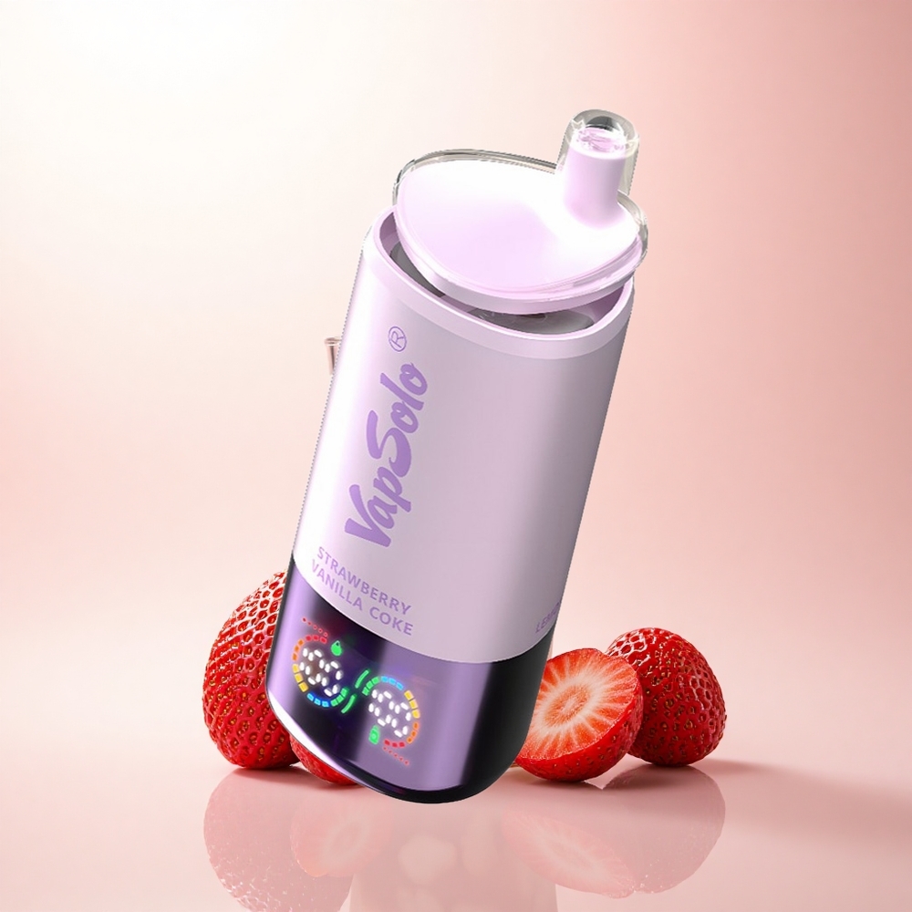 Vapsolo Triple 30000 Puffs Strawberry Vanilla Coke 40ml Type-C Triple Tank Nicotine 20mg/50mg