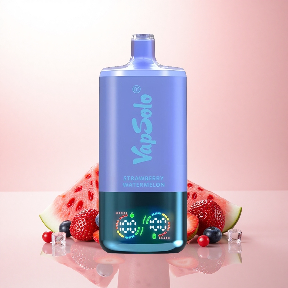 Vapsolo Triple 30000 Puffs Strawberry Watermelon & Blueberry Ice with 40ml E-Liquid and 20mg Nicotine