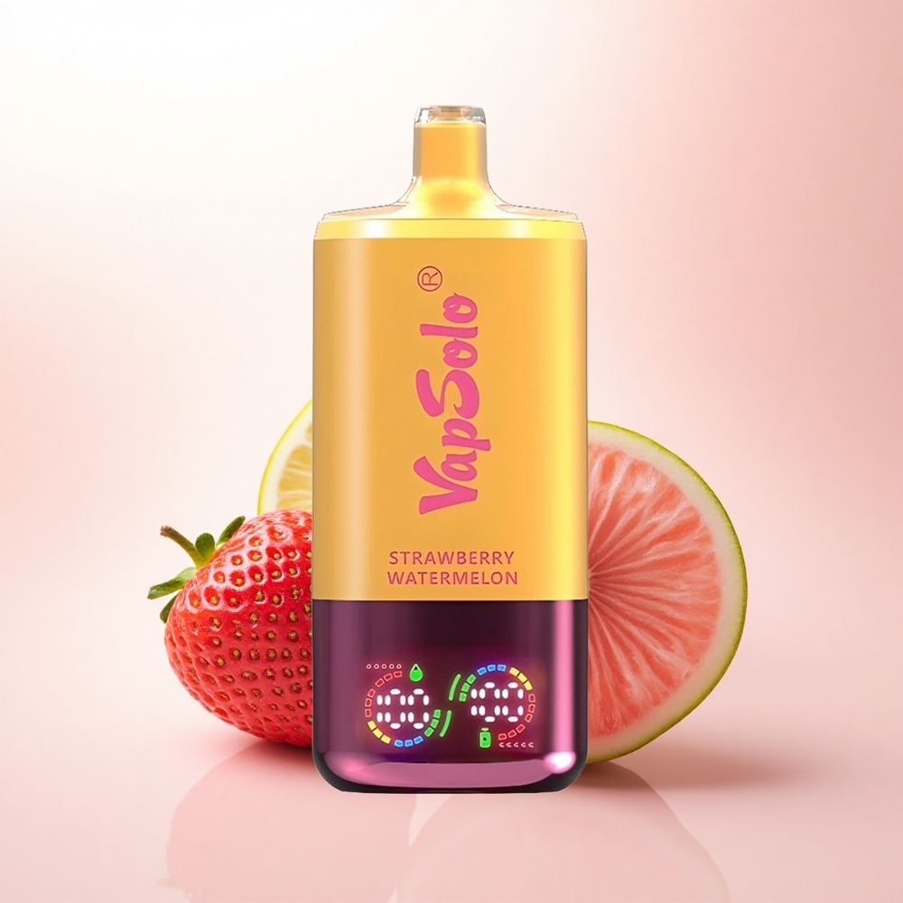 Vapsolo Triple 30000 Puffs Strawberry Watermelon & Lemon Peach with 40ml E-Liquid and 20mg Nicotine