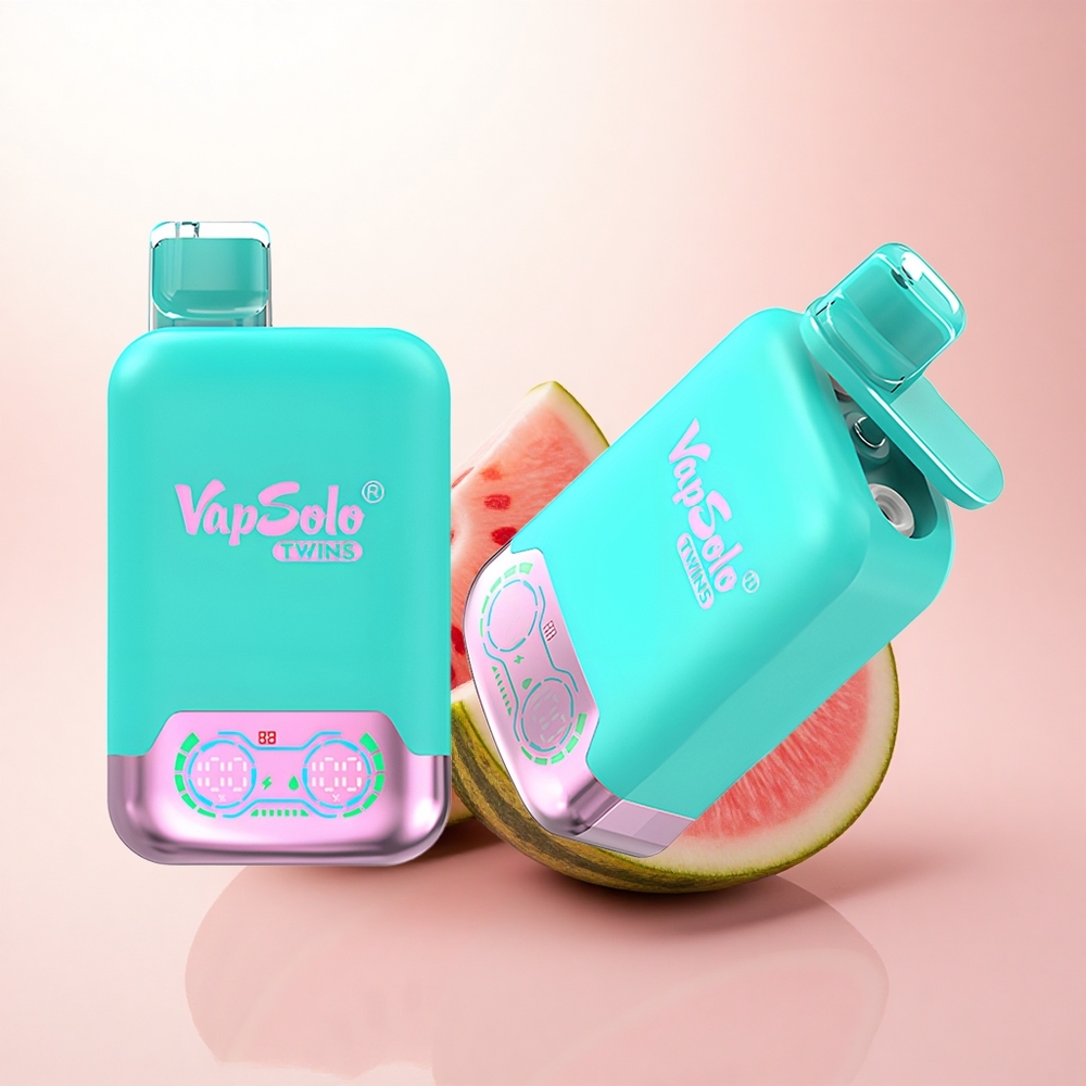 Vapsolo Twins 20000 Puffs Double Tank 40ml Triple Melon & Raspberry Watermelon 50mg Nicotine