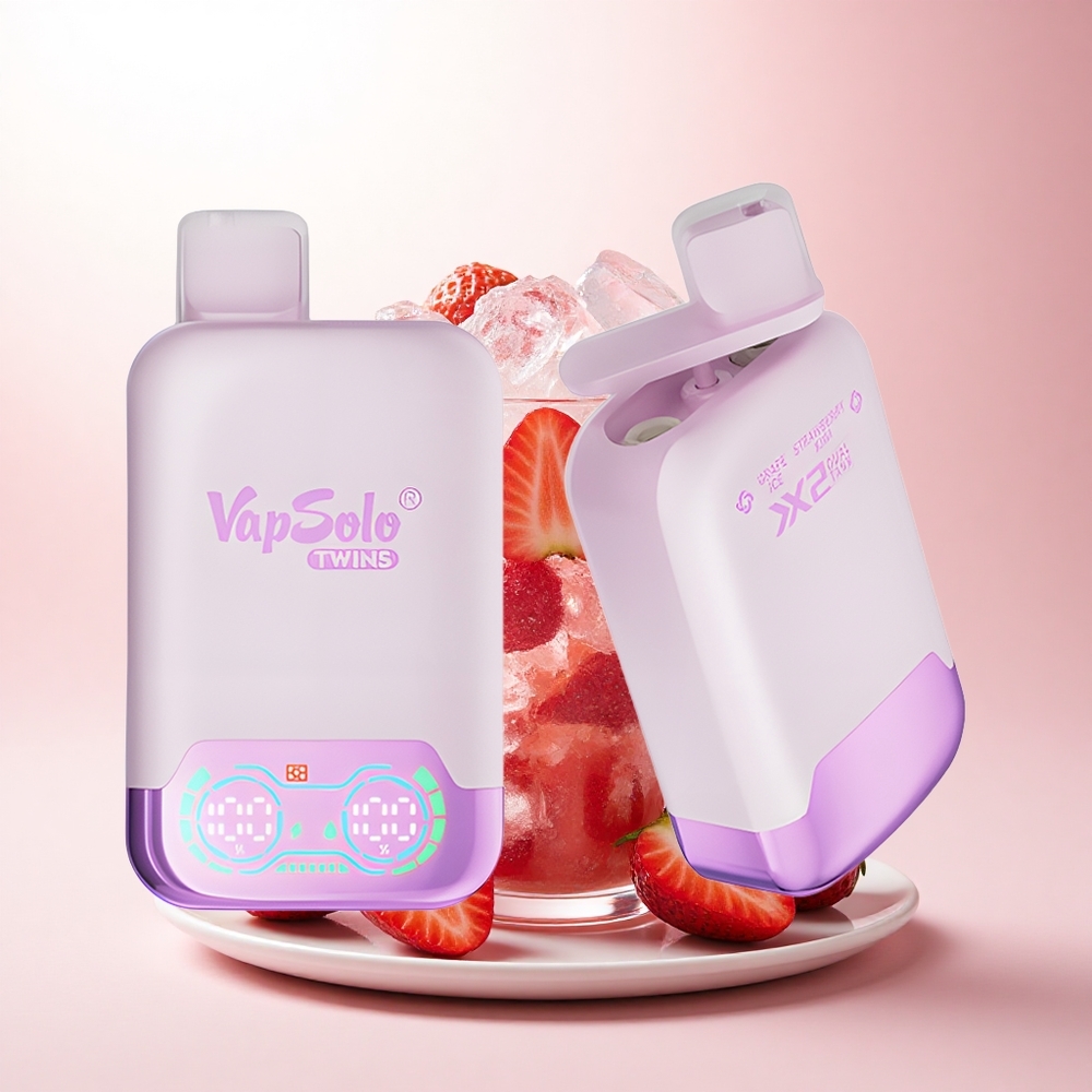 Vapsolo Twins 20000 Puffs Grape Ice & Strawberry Kiwi Double 40ml Nicotine