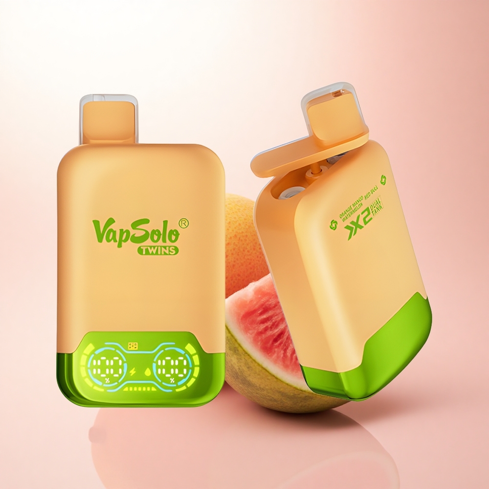 Vapsolo Twins 20000 Puffs Orange Mango Watermelon & Red Bull 40ml Dual Tank Type-C