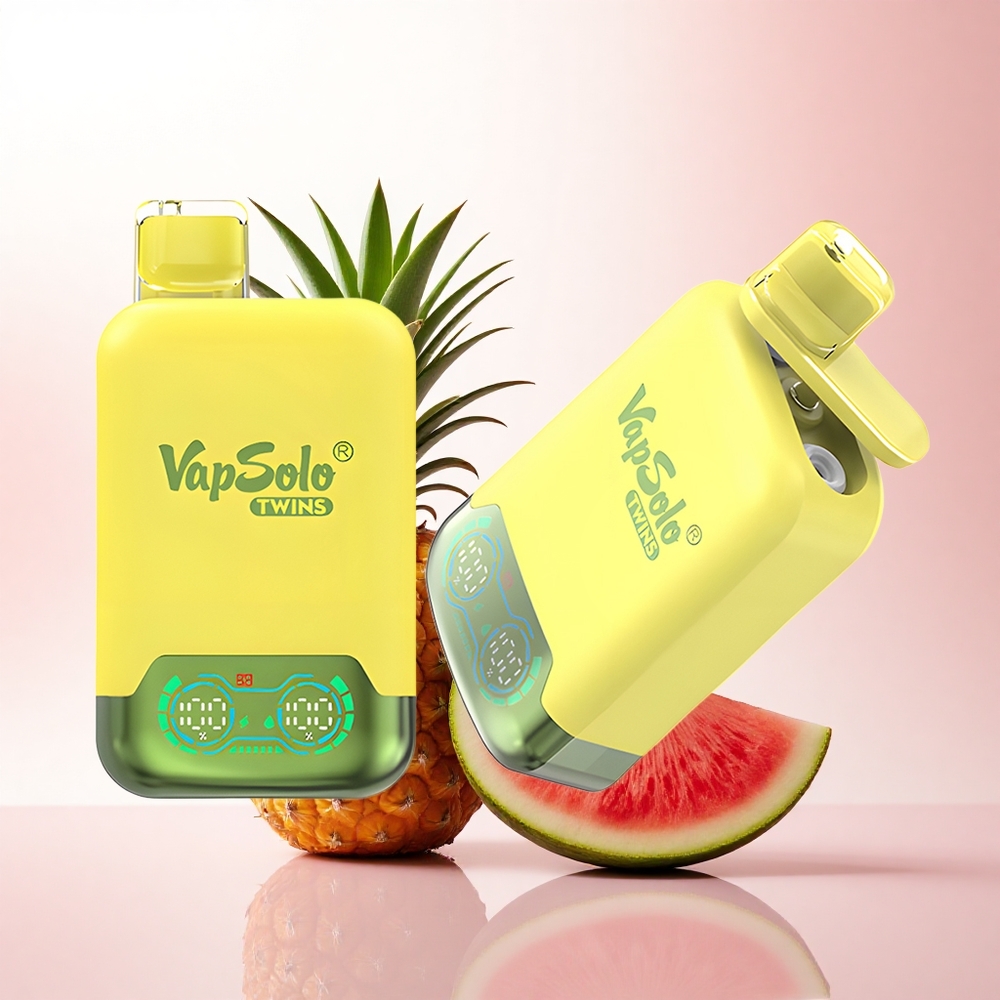 Vapsolo Twins 20000 Puffs Pineapple Coconut & Watermelon Ice with 40ml E-Liquid and 20mg/ml Nicotine