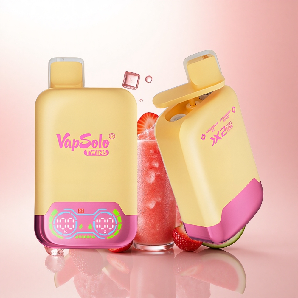Vapsolo Twins 20000 Puffs Watermelon Ice & Strawberry Mango 40ml Dual Tank Type-C