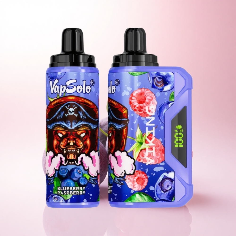 VapSolo VIKING 12000 Puffs Blueberry Raspberry Type-C 22ml Nicotine 20mg/ml