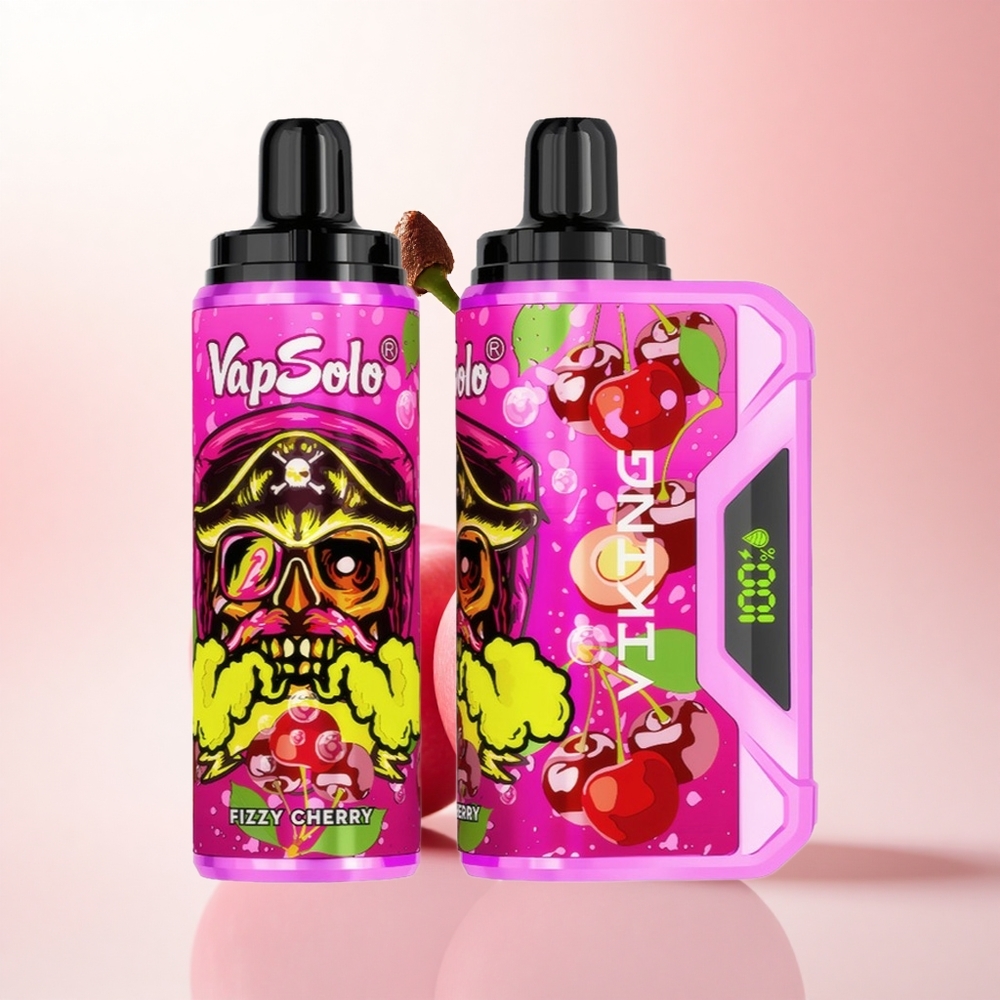 VapSolo VIKING 12000 Puffs Fizzy Cherry 22ml Type-C 20mg Nicotine