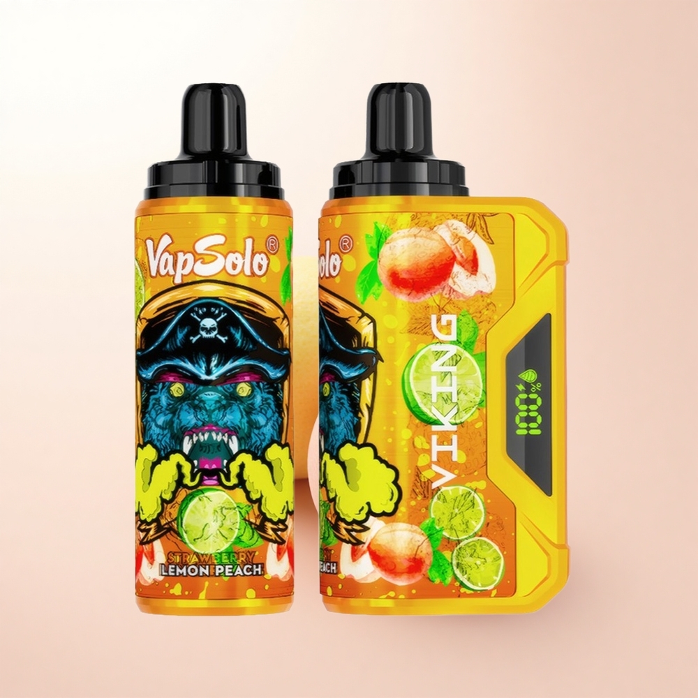 VapSolo VIKING 12000 Puffs Lemon Peach 22ml Nicotine 20mg