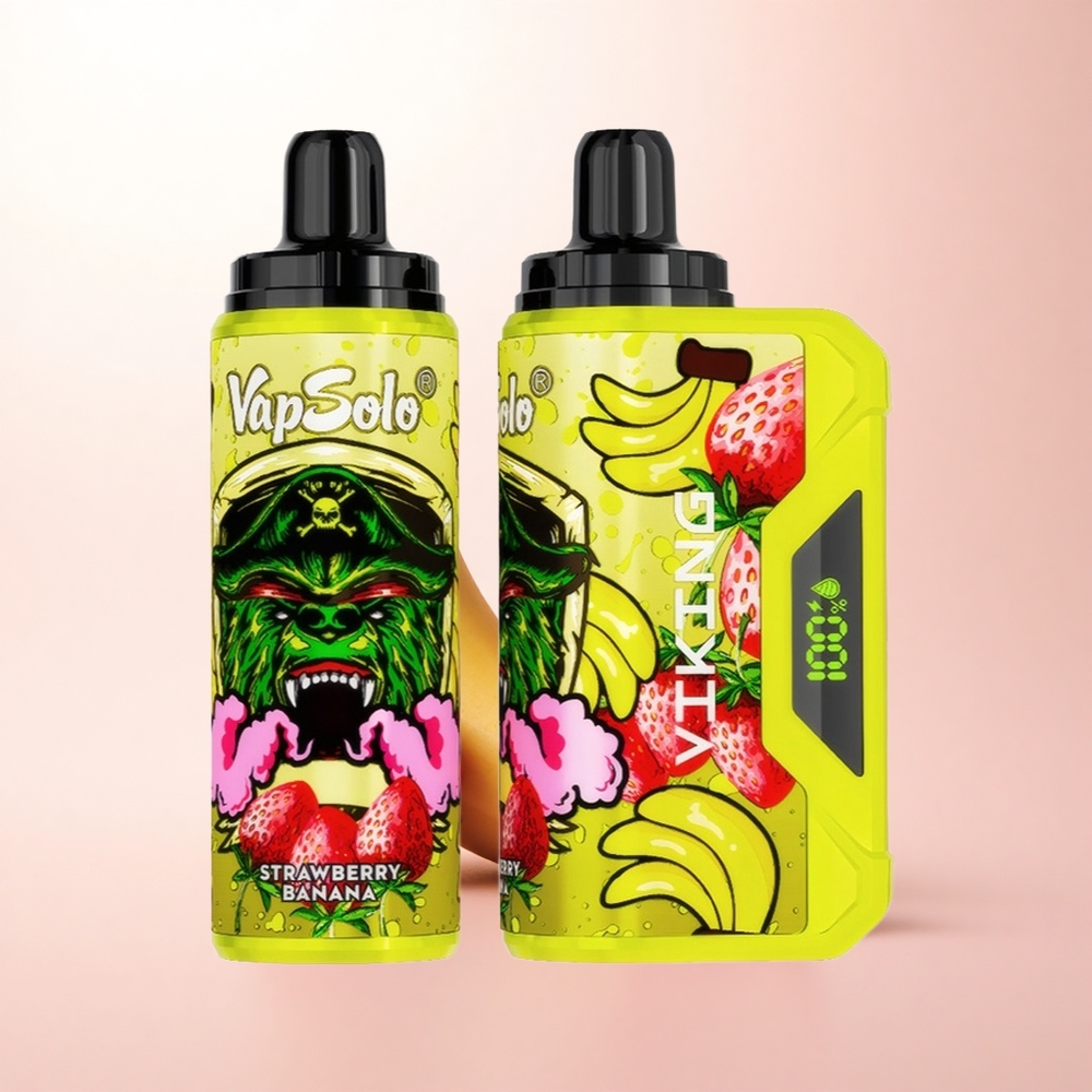 VapSolo VIKING 12000 Puffs Strawberry Banana 22ml Type-C 20mg Nicotine
