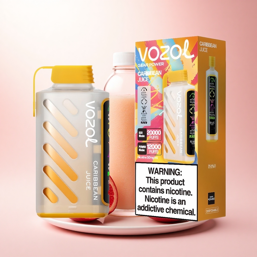 VOZOL Gear Power 20000 Puffs Caribbean Juice Dual Mesh 20mL 5% Nicotine