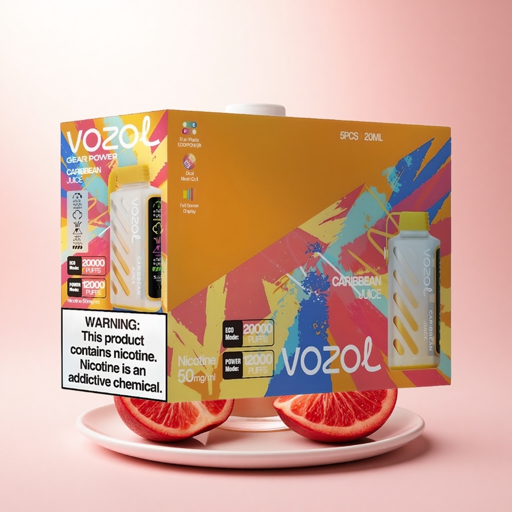 VOZOL Gear Power 20000 Puffs Caribbean Juice Dual Mesh 20mL 5% Nicotine