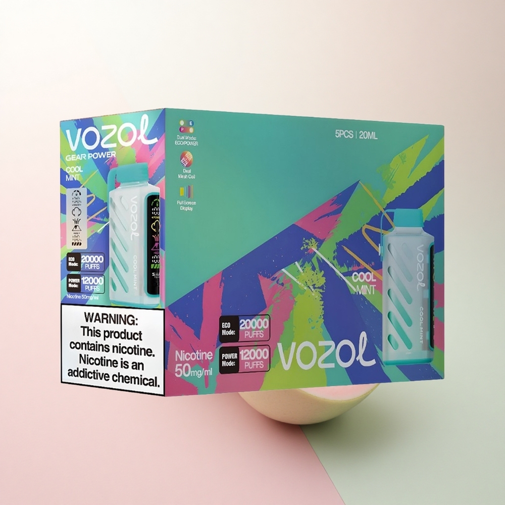 VOZOL Gear Power 20000 Puffs Cool Mint Dual Mesh 20mL Nicotine
