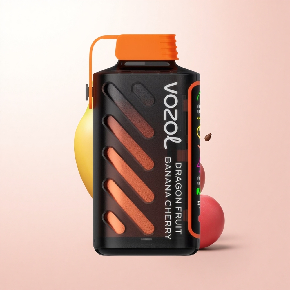 VOZOL Gear Power 20000 Puffs Dragon Fruit Banana Cherry Dual Mesh Full Screen 20mL Nicotine 5%