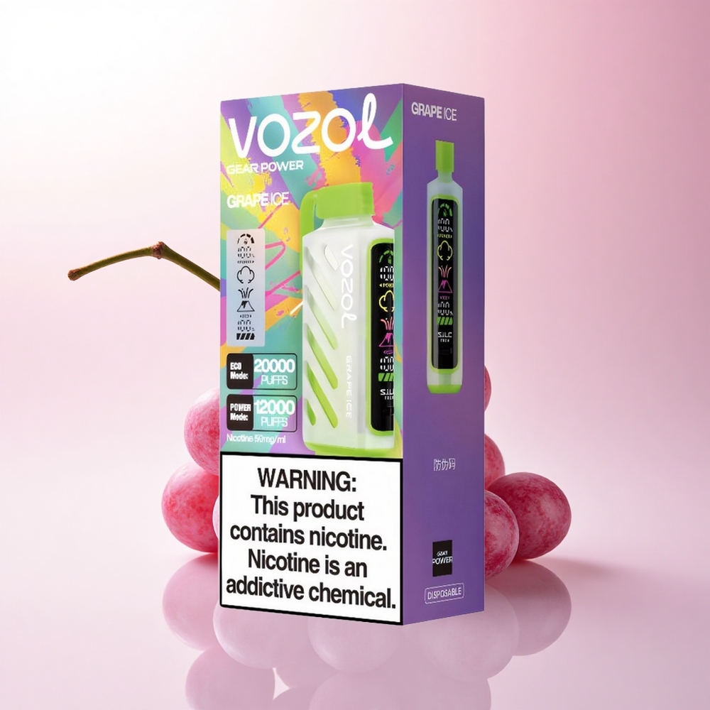 VOZOL Gear Power 20000 Puffs Grape Ice Dual Mesh 20mL 5% Nicotine