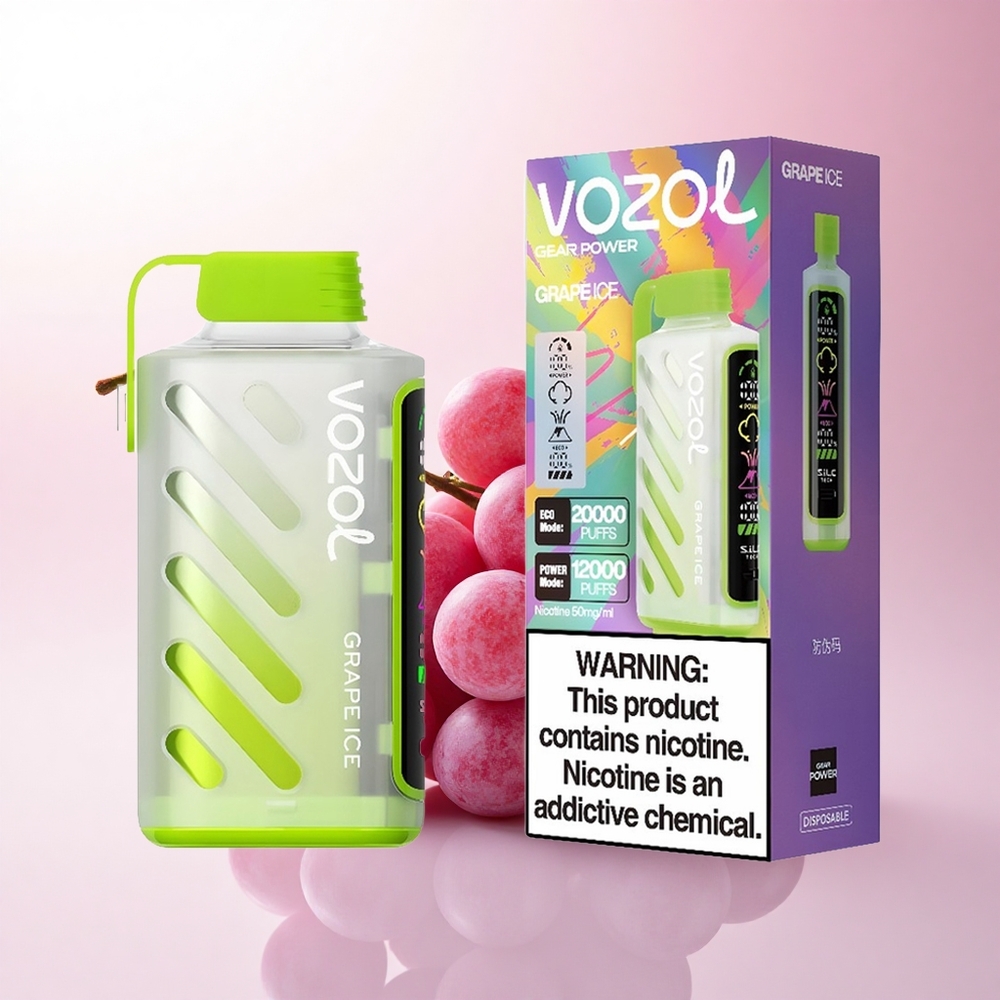 VOZOL Gear Power 20000 Puffs Grape Ice Dual Mesh 20mL 5% Nicotine