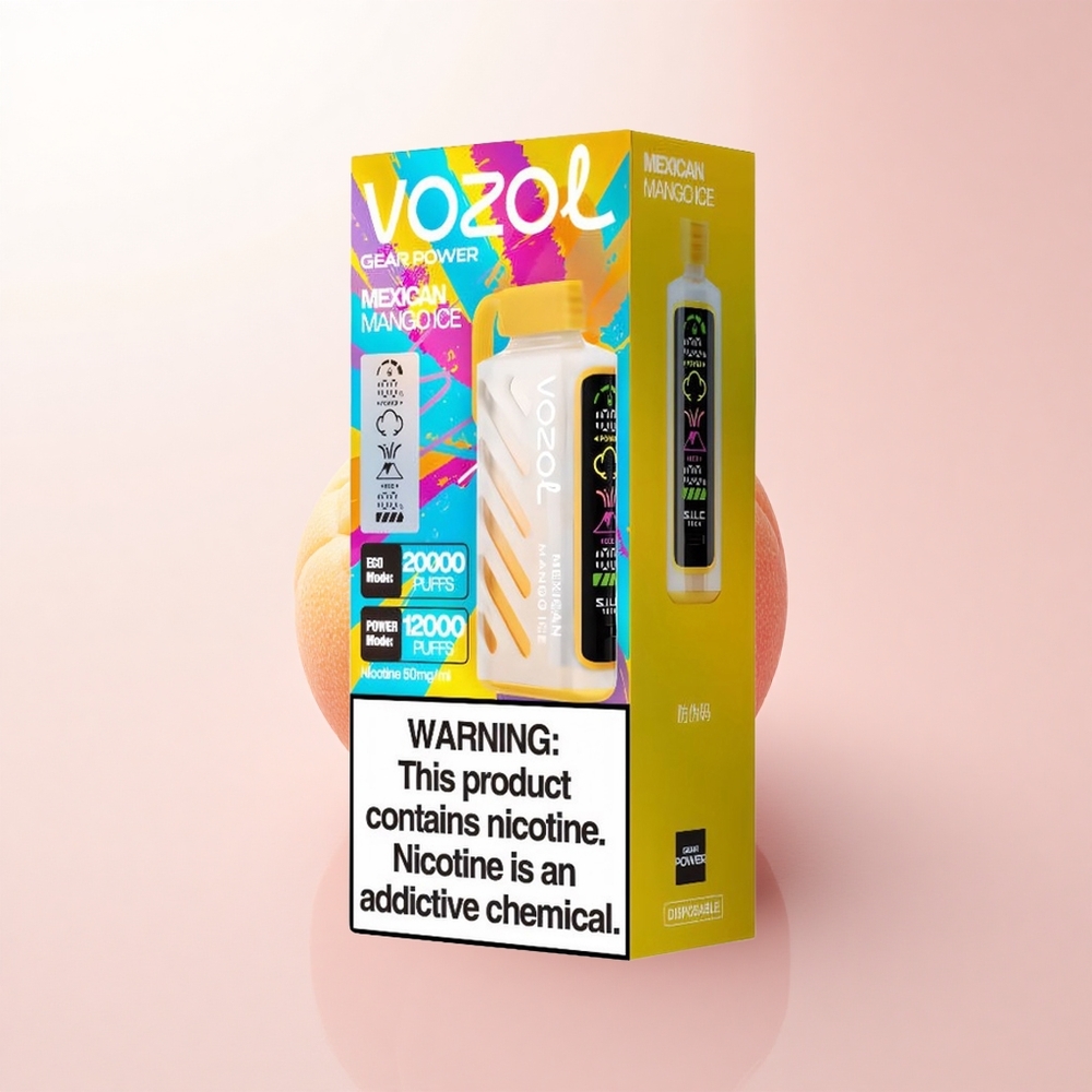 VOZOL Gear Power 20000 Puffs Mexican Mango Ice Dual Mesh 20mL 5% Nicotine