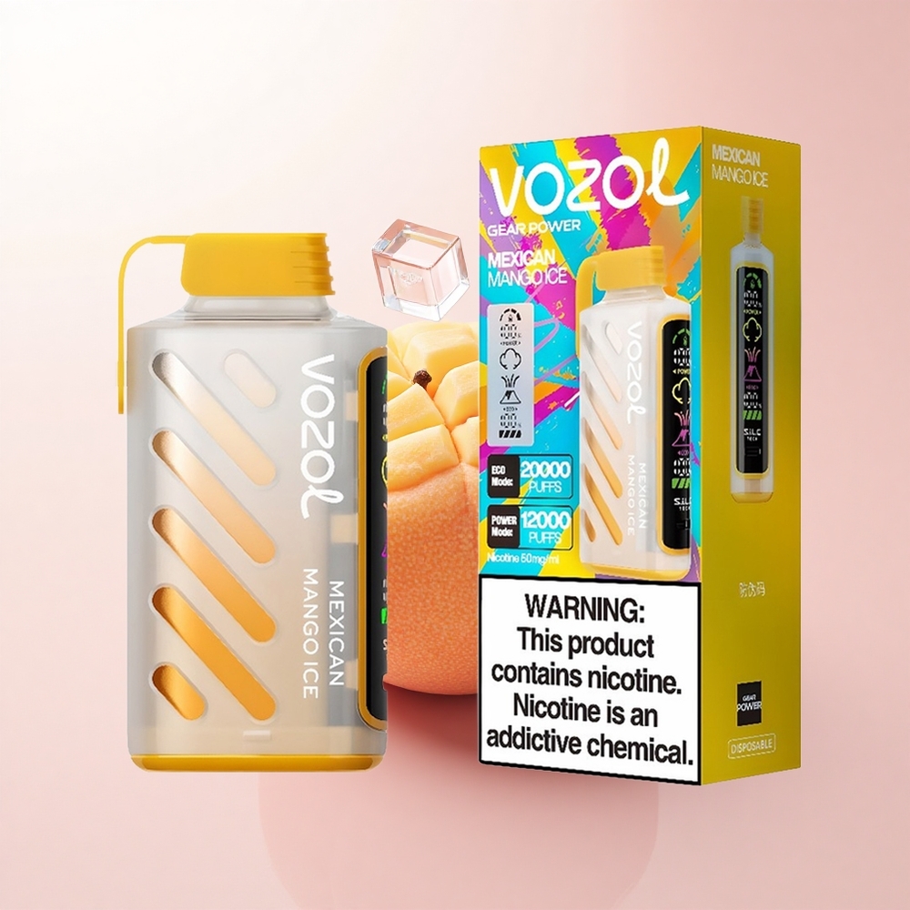 VOZOL Gear Power 20000 Puffs Mexican Mango Ice Dual Mesh 20mL 5% Nicotine