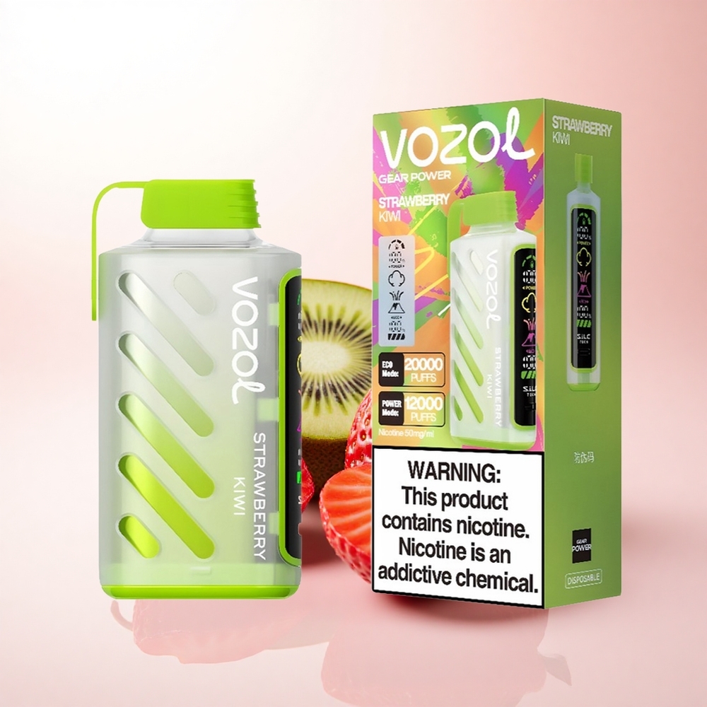 VOZOL Gear Power 20000 Puffs Strawberry Kiwi Dual Mesh 20mL 5% Nicotine