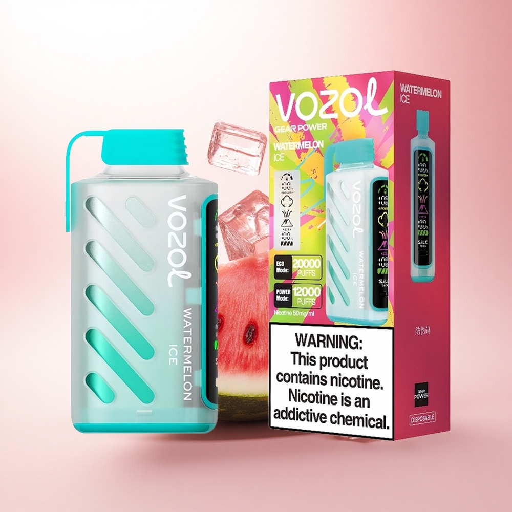 VOZOL Gear Power 20000 Puffs Watermelon Ice Dual Mesh 20mL 5% Nicotine
