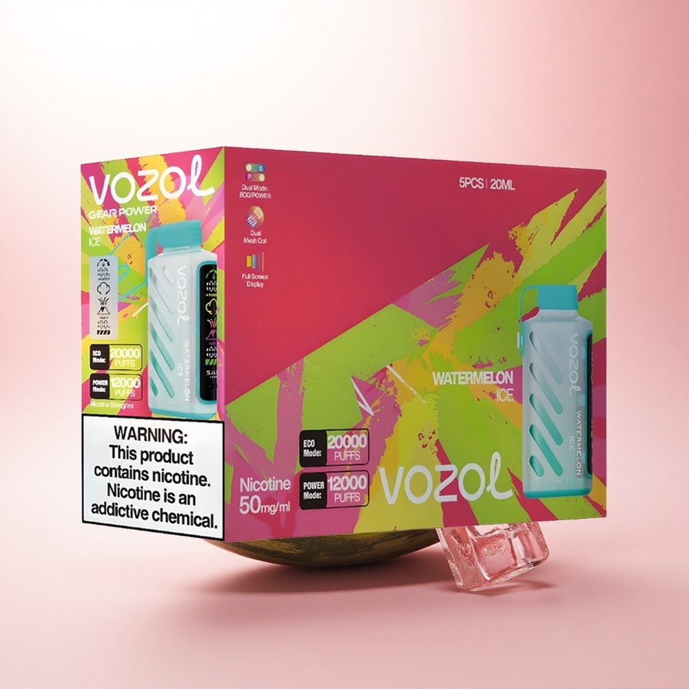 VOZOL Gear Power 20000 Puffs Watermelon Ice Dual Mesh 20mL 5% Nicotine