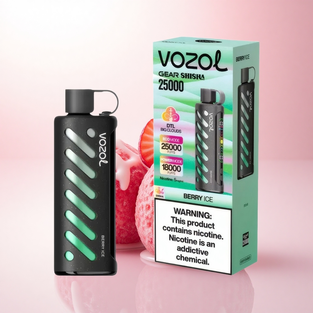 VOZOL Gear Shisha 25000 Puffs Berry Ice Dual Mesh 5mg Nicotine 1000mAh