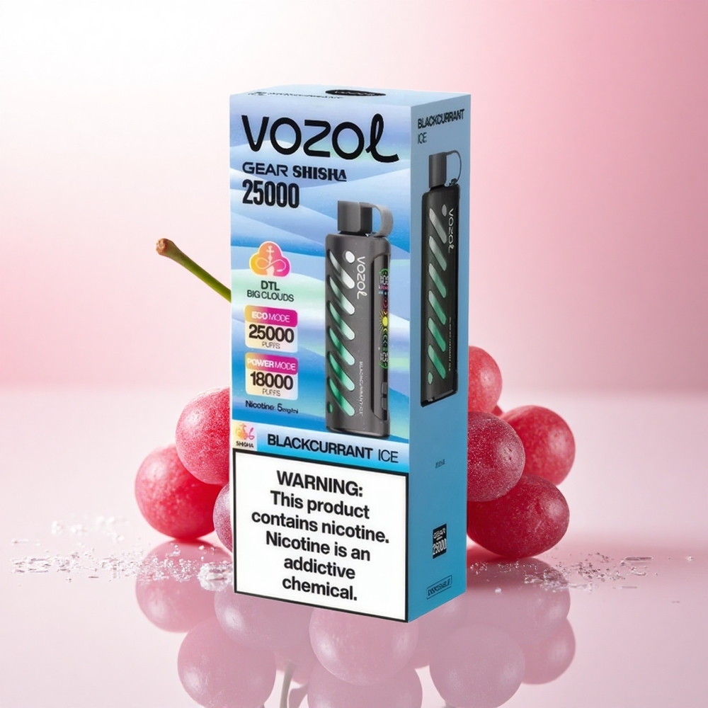 VOZOL Gear Shisha 25000 Puffs Blackcurrant Ice Dual Mesh 1000mAh