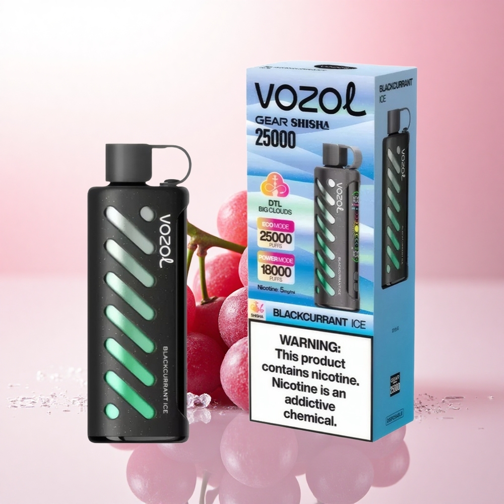 VOZOL Gear Shisha 25000 Puffs Blackcurrant Ice Dual Mesh 1000mAh