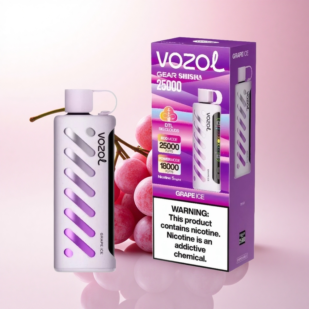 VOZOL Gear Shisha 25000 Puffs Grape Ice Dual Mesh 1000mAh