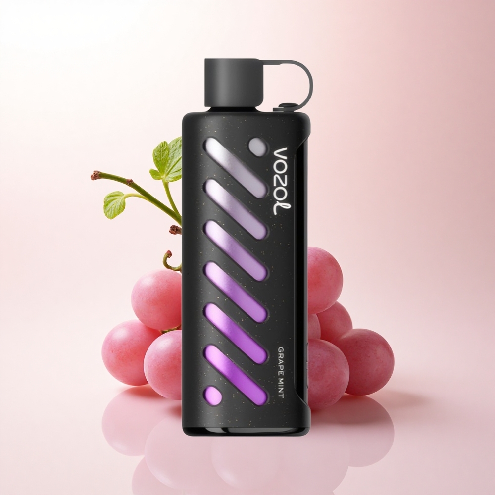 VOZOL Gear Shisha 25000 Puffs Grape Mint Dual Mesh 1000mAh 5mg Nicotine