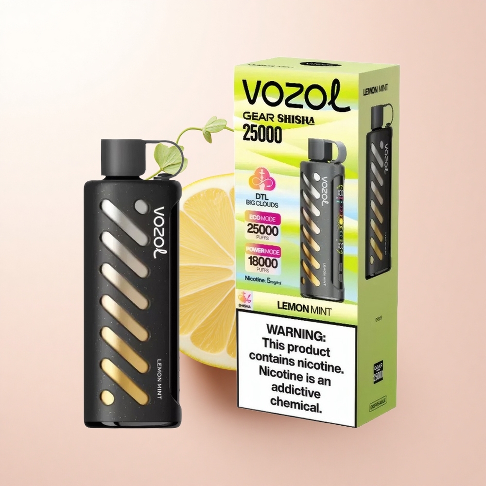 VOZOL Gear Shisha 25000 Puffs Lemon Mint 1000mAh Dual Mesh
