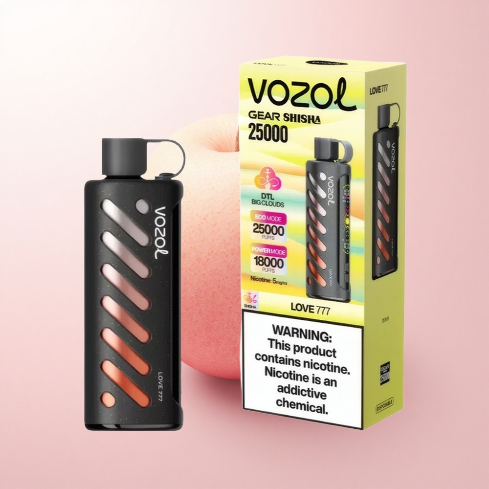 VOZOL Gear Shisha 25000 Puffs Love 777 1000mAh 5mg Nicotine Dual Mesh