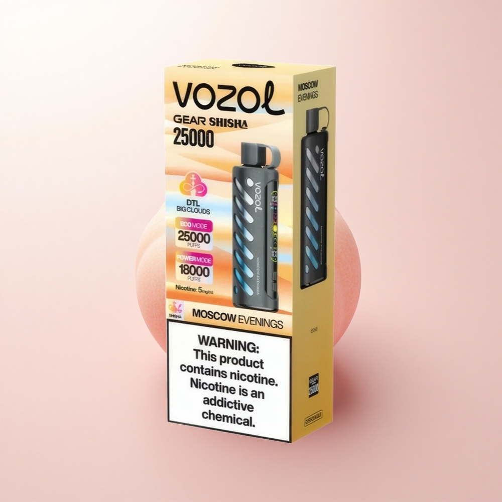 VOZOL Gear Shisha 25000 Puffs Moscow Evenings Dual Mesh 5mg Nicotine 1000mAh