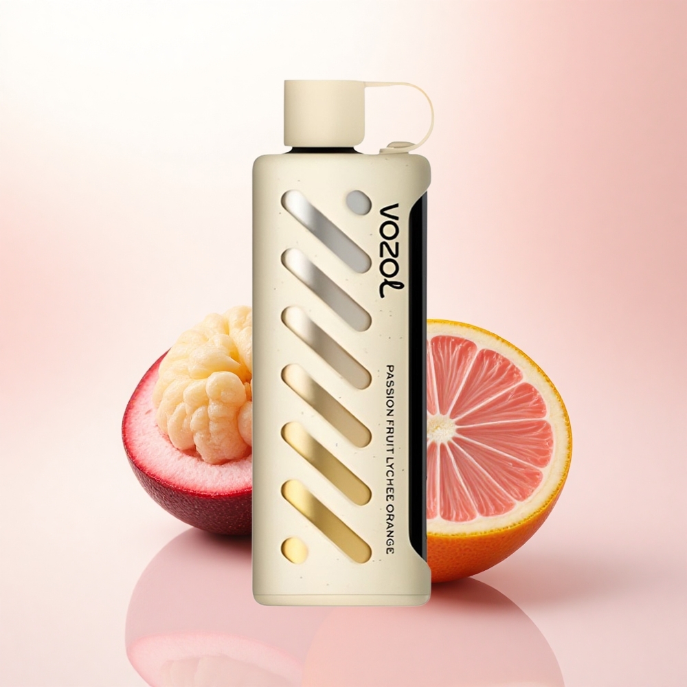 VOZOL Gear Shisha 25000 Puffs Passion Fruit Lychee Orange Dual Mesh 1000mAh 5mg Nicotine