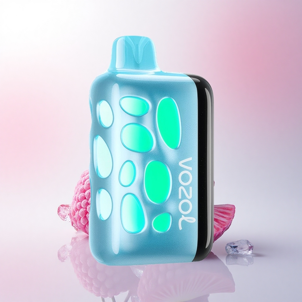 VOZOL RAVE 40000 Puffs Glowing Blue Razz Ice 1000mAh Beat-Synced
