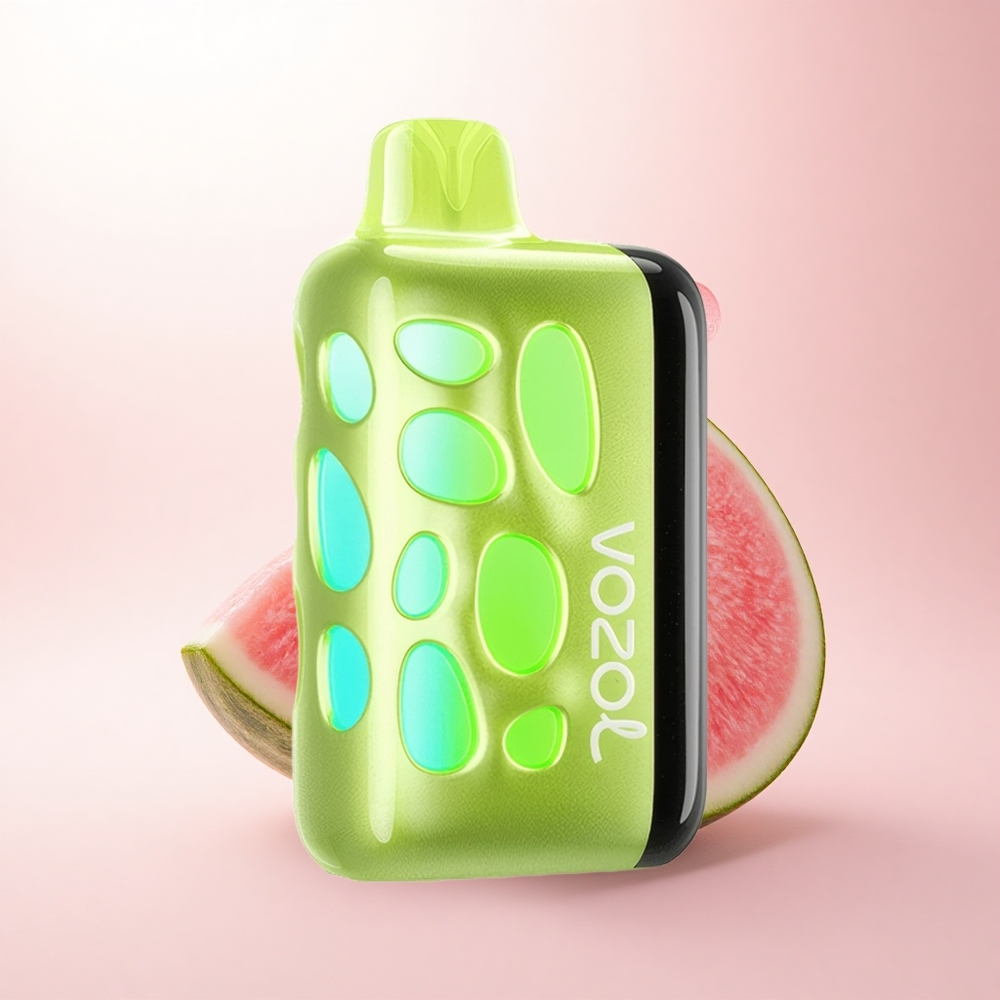 VOZOL RAVE 40000 Puffs Glowing Watermelon Bubblegum 1000mAh Beat-Synced